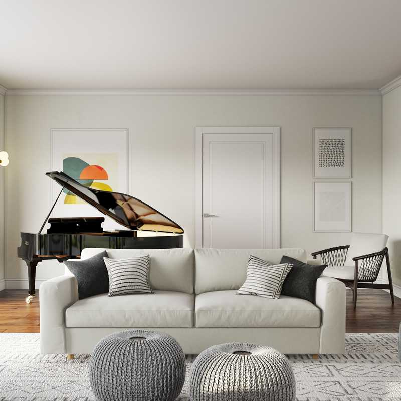 Contemporary, Midcentury Modern Living Room Design by Havenly Interior Designer Kaitlin