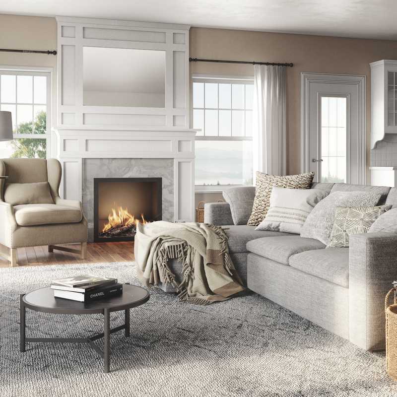 Modern, Farmhouse Living Room Design by Havenly Interior Designer Julie