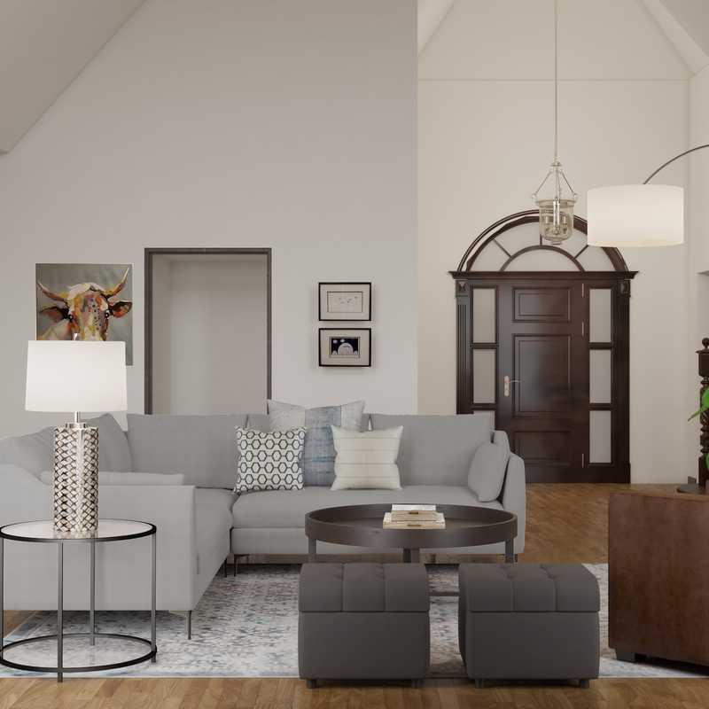 Contemporary, Classic, Rustic Living Room Design by Havenly Interior Designer Robyn