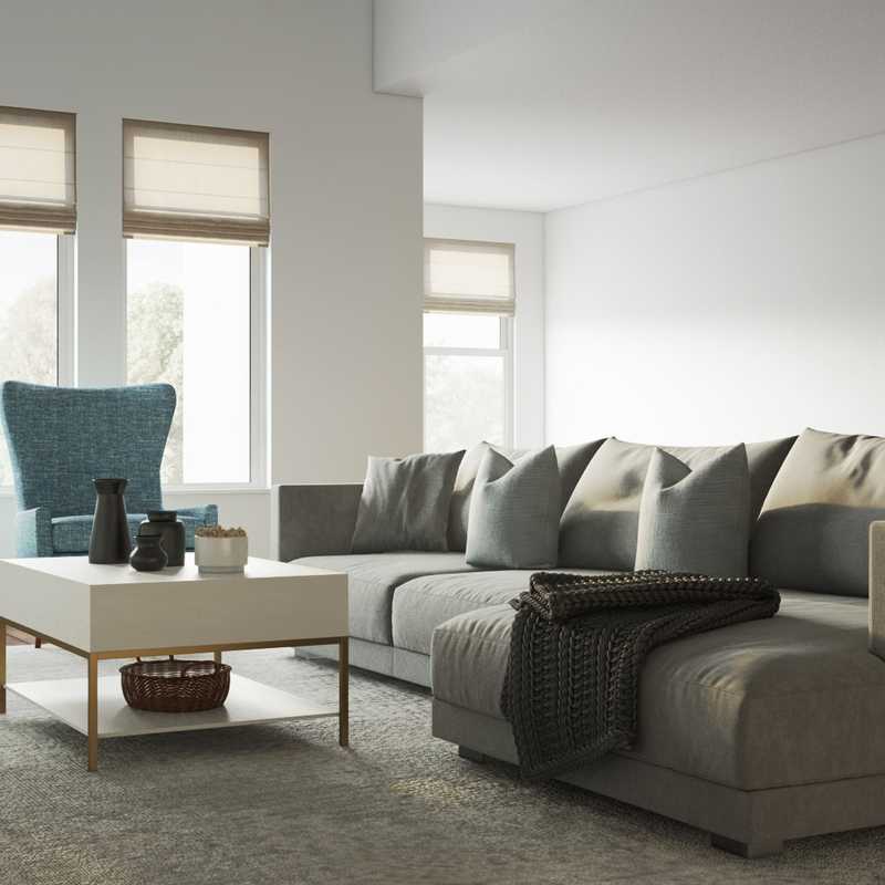 Contemporary, Modern, Midcentury Modern Living Room Design by Havenly Interior Designer Nicole