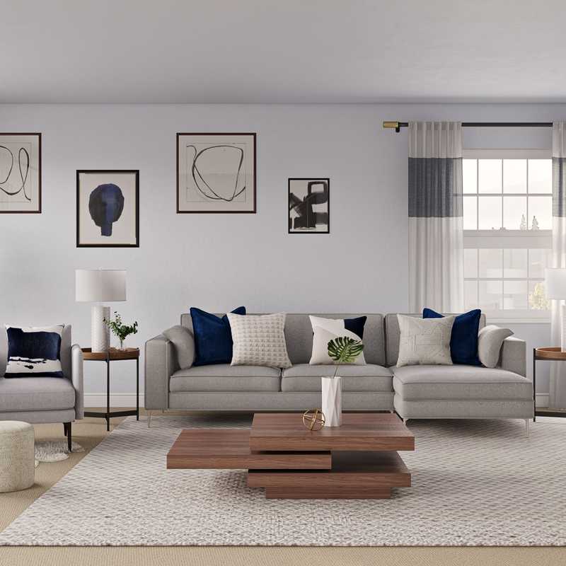 Modern Living Room Design by Havenly Interior Designer Crystal