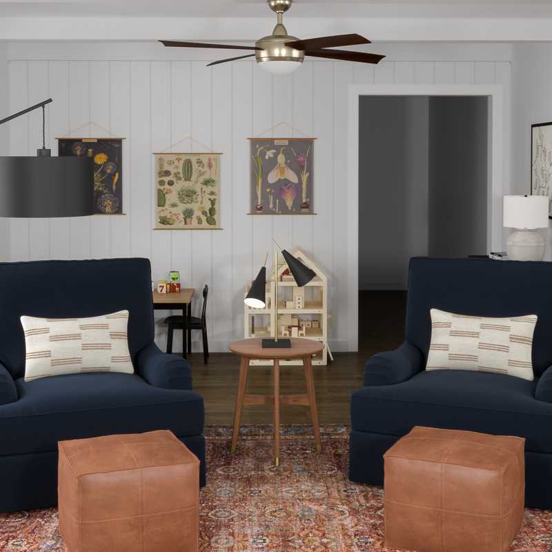 Eclectic Living Room Design by Havenly Interior Designer Michelle