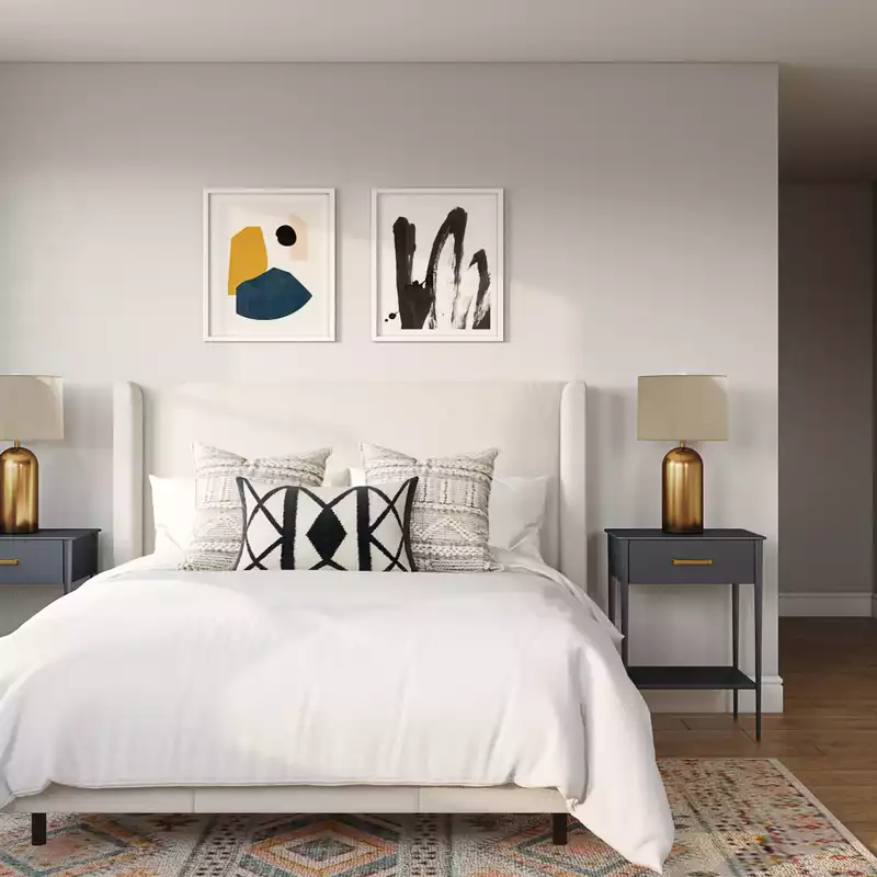 Modern, Midcentury Modern Bedroom Design by Havenly Interior Designer Pranali