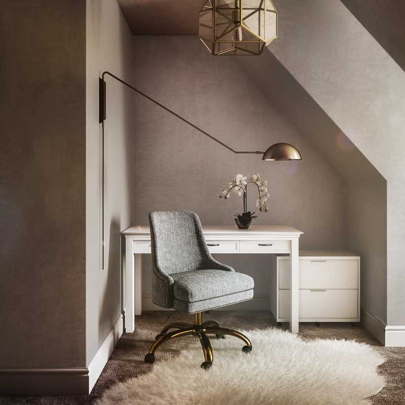 Glam Office Design by Havenly Interior Designer Pradnya