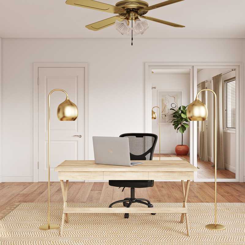 Bohemian, Scandinavian Office Design by Havenly Interior Designer Luisa