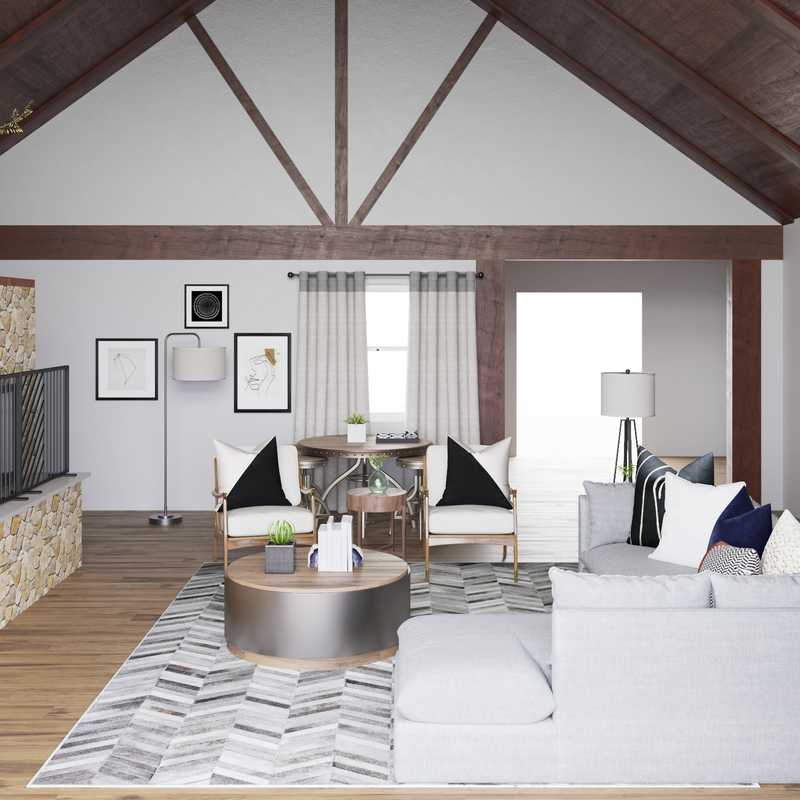 Contemporary, Modern, Rustic Living Room Design by Havenly Interior Designer Crystal