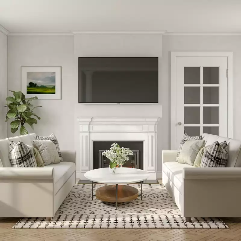 Contemporary, Classic Living Room Design by Havenly Interior Designer Jill