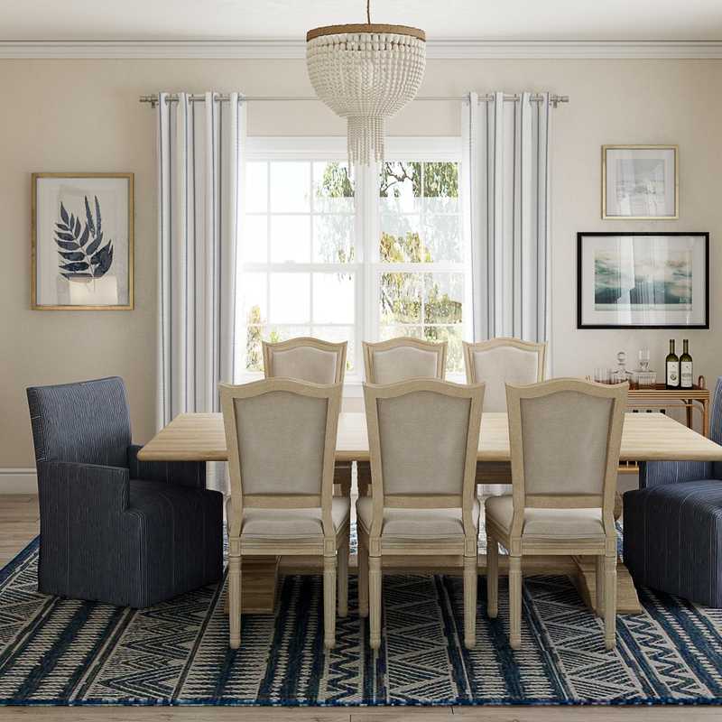 Classic, Coastal Dining Room Design by Havenly Interior Designer Caroline