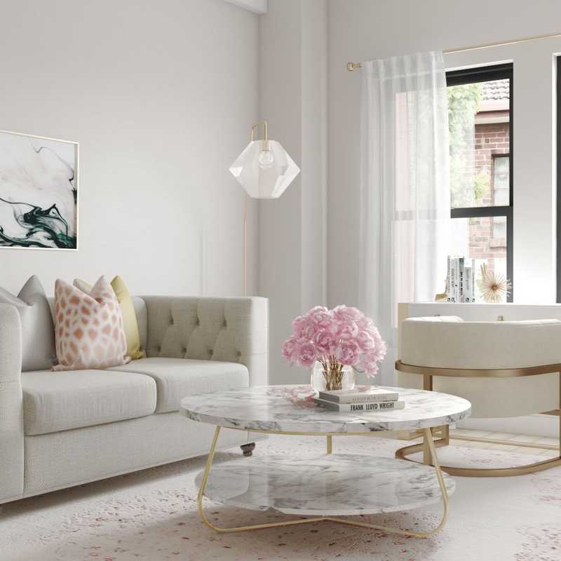 Modern, Glam Living Room Design by Havenly Interior Designer Jennifer