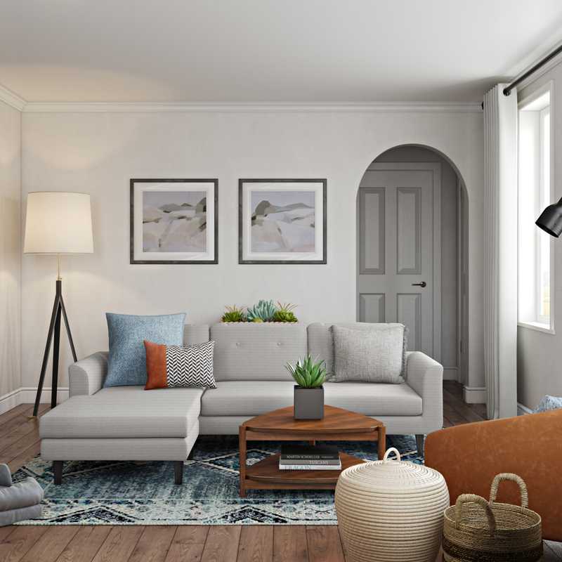 Bohemian, Midcentury Modern, Scandinavian Living Room Design by Havenly Interior Designer Robyn