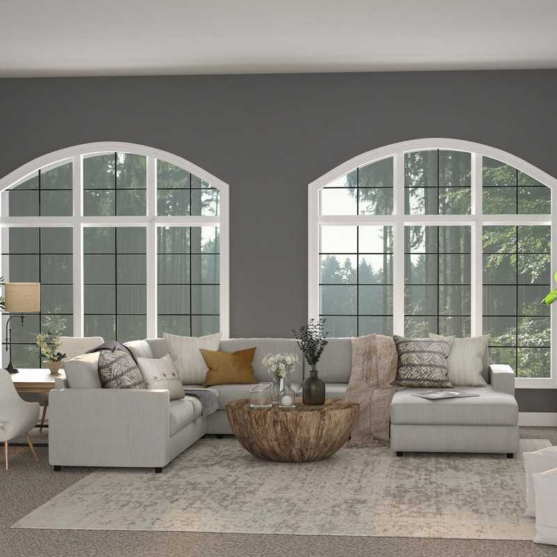 Farmhouse, Rustic Living Room Design by Havenly Interior Designer Olivia