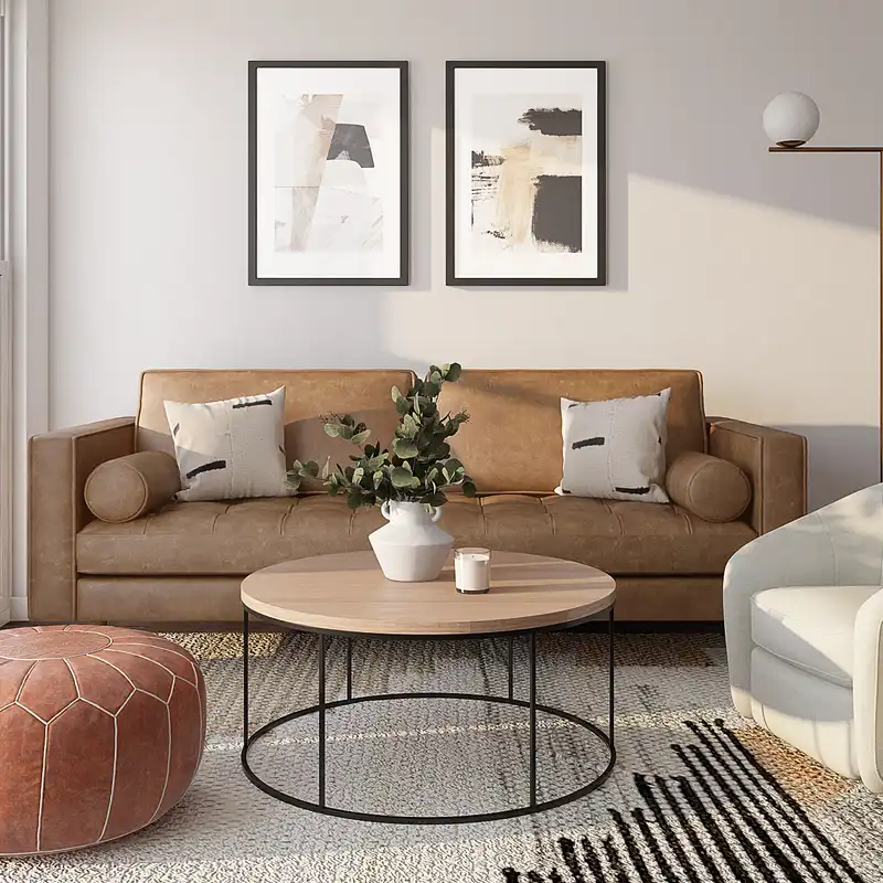 Eclectic, Bohemian, Midcentury Modern Dining Room Design by Havenly Interior Designer Lilly