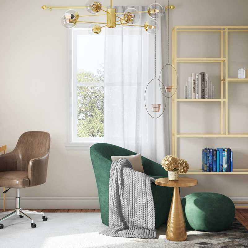 Contemporary, Modern, Glam Office Design by Havenly Interior Designer Nina