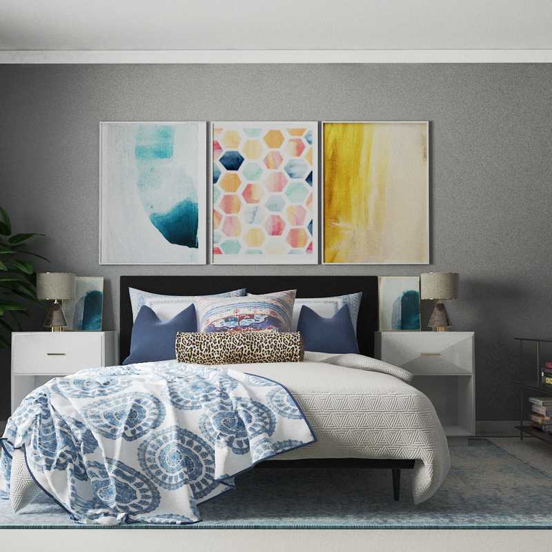 Modern, Eclectic, Bohemian Bedroom Design by Havenly Interior Designer Sheyna