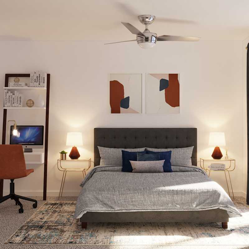 Coastal, Farmhouse, Midcentury Modern Bedroom Design by Havenly Interior Designer Waleska