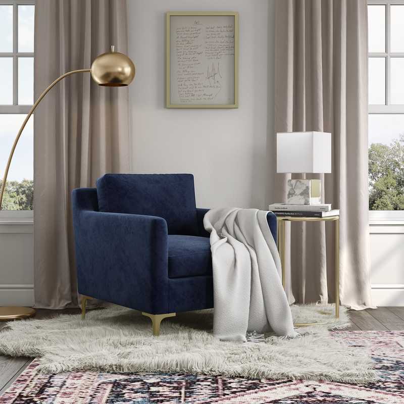 Eclectic, Glam Bedroom Design by Havenly Interior Designer Lilly