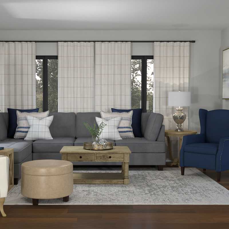 Transitional Living Room Design by Havenly Interior Designer Cathrine