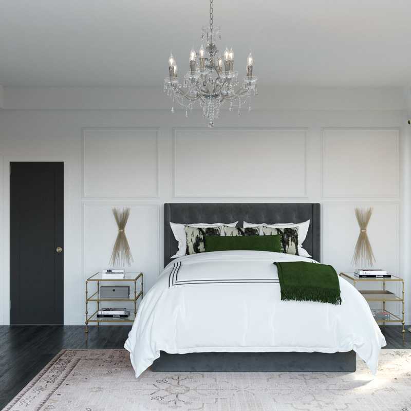 Contemporary, Glam Bedroom Design by Havenly Interior Designer Linlee