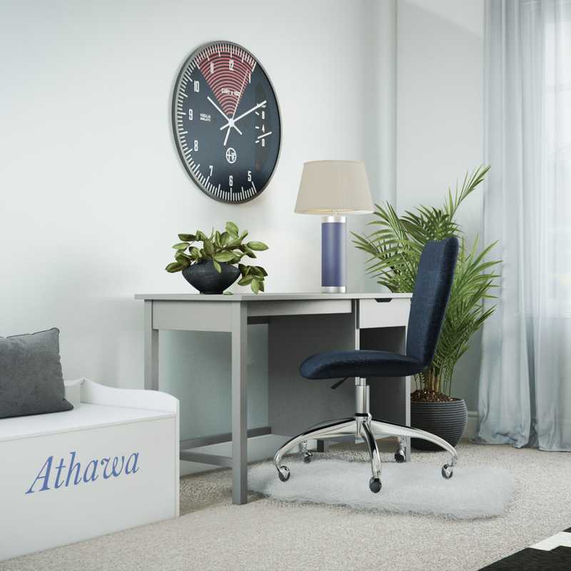 Contemporary, Midcentury Modern Bedroom Design by Havenly Interior Designer Lilly