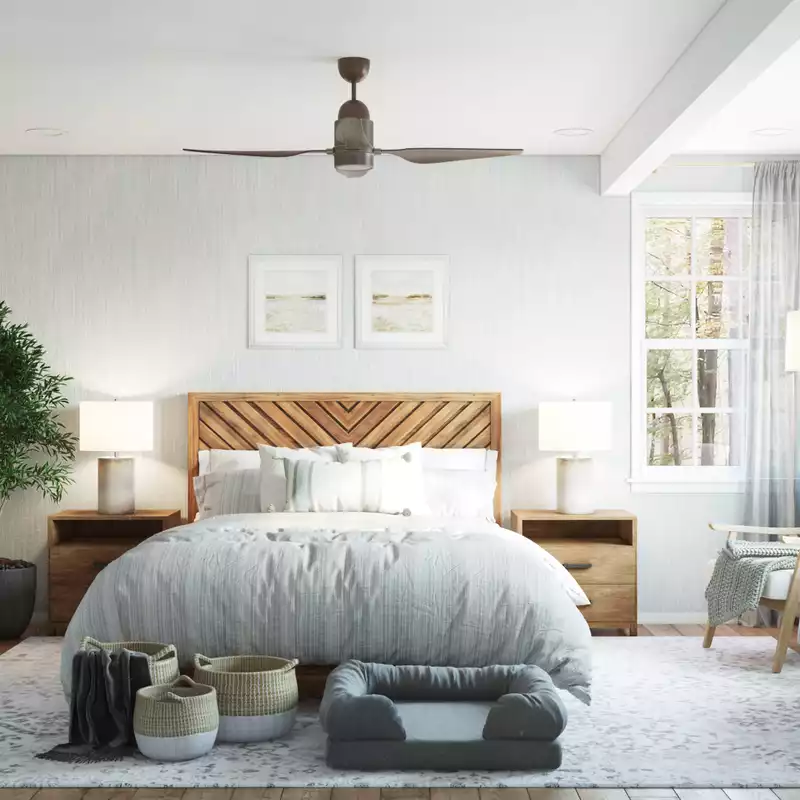 Contemporary, Coastal Bedroom Design by Havenly Interior Designer Astrid