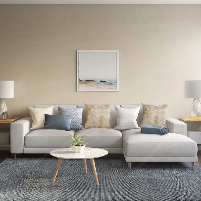 Bohemian, Coastal, Scandinavian Living Room Design by Havenly Interior Designer Bibi