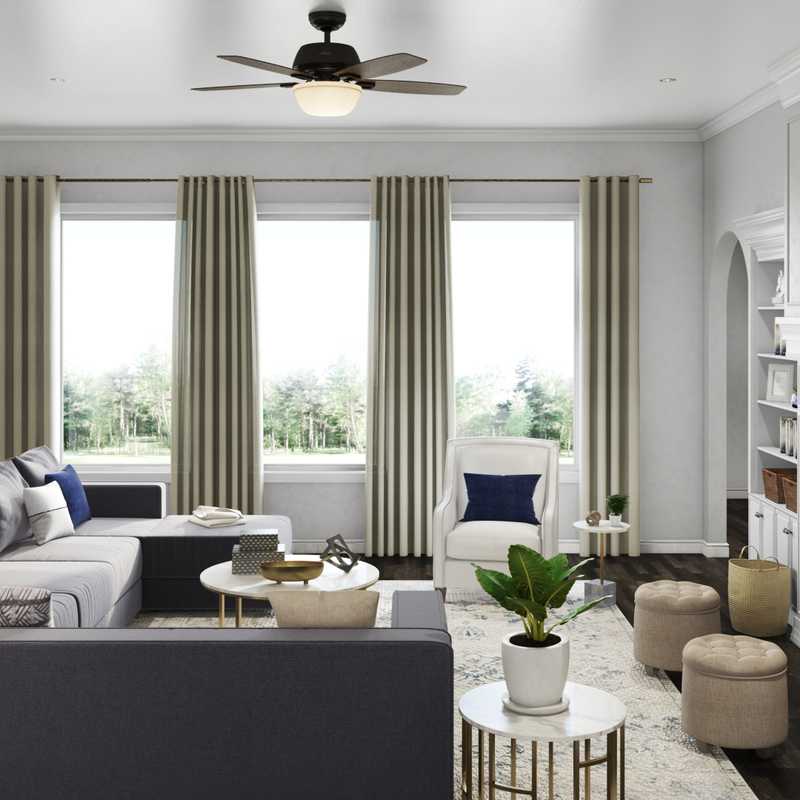 Modern, Farmhouse Living Room Design by Havenly Interior Designer Katie