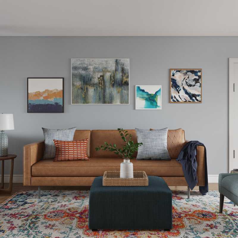 Eclectic Living Room Design by Havenly Interior Designer Marty