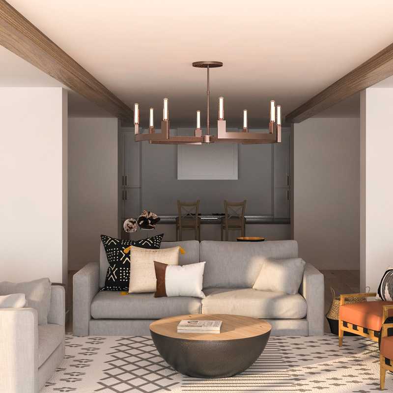 Modern, Global, Midcentury Modern, Minimal Living Room Design by Havenly Interior Designer Abbie