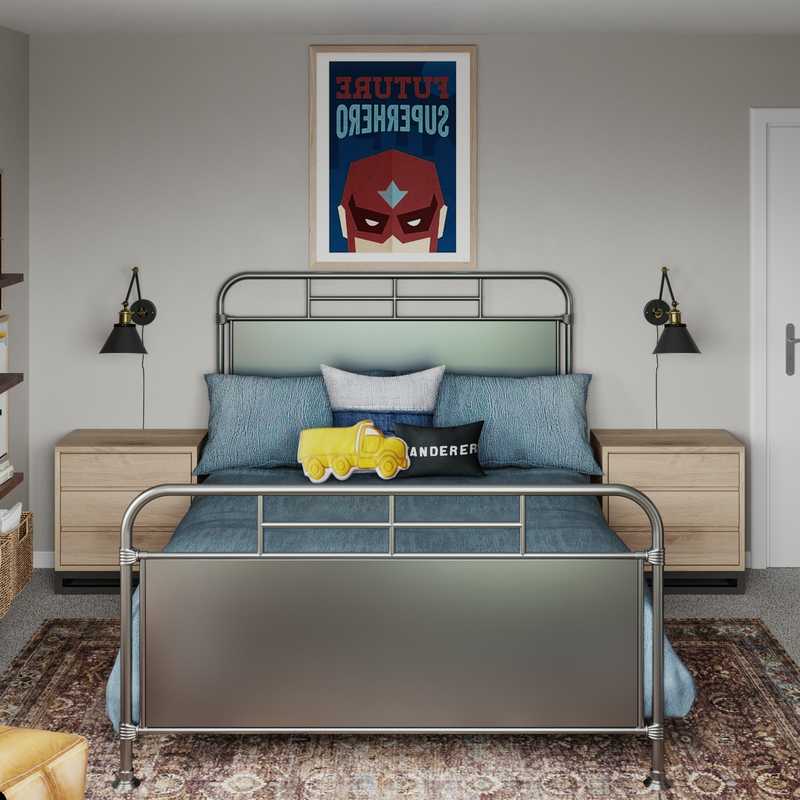 Industrial, Midcentury Modern Bedroom Design by Havenly Interior Designer Matthew
