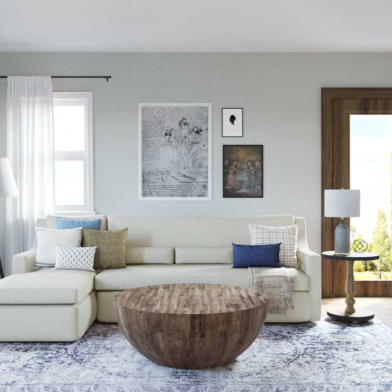 Traditional, Rustic Living Room Design by Havenly Interior Designer Alexis