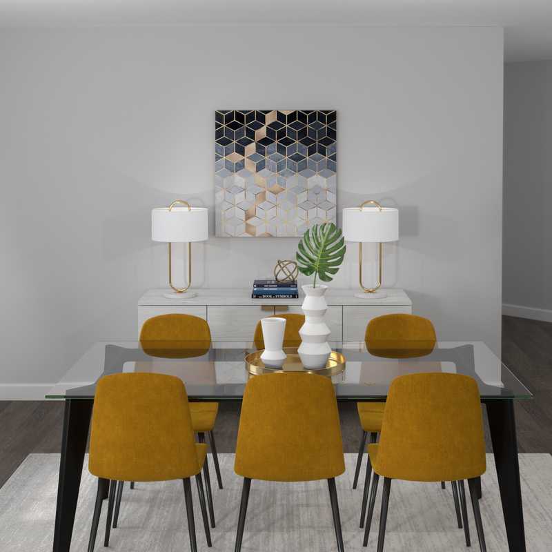 Modern, Midcentury Modern Dining Room Design by Havenly Interior Designer Waleska