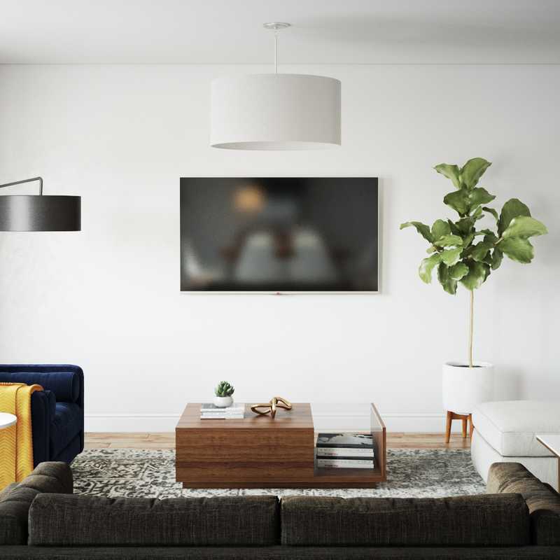 Contemporary, Modern, Eclectic, Midcentury Modern, Scandinavian Living Room Design by Havenly Interior Designer Taylor
