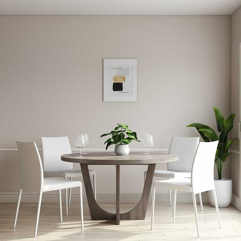 Modern, Minimal Dining Room Design by Havenly Interior Designer Rita