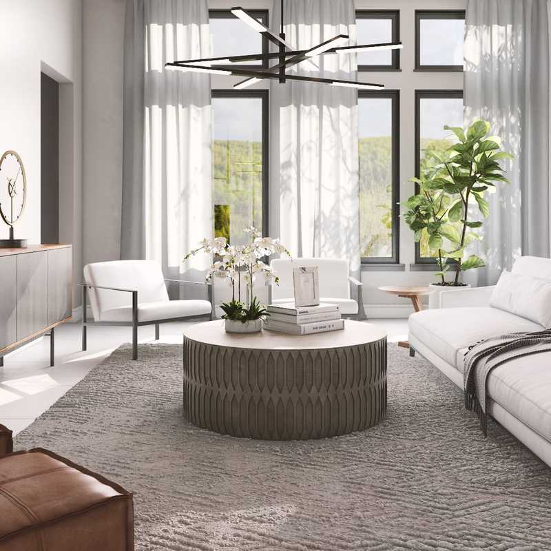 Contemporary, Modern Living Room Design by Havenly Interior Designer Denise