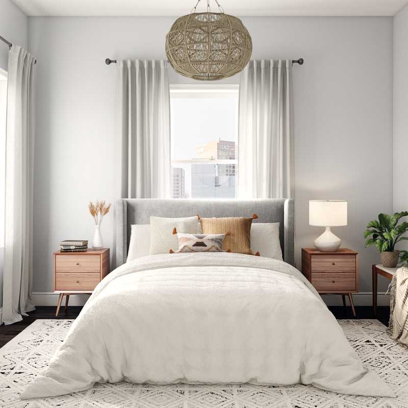 Bohemian, Midcentury Modern Bedroom Design by Havenly Interior Designer Saba