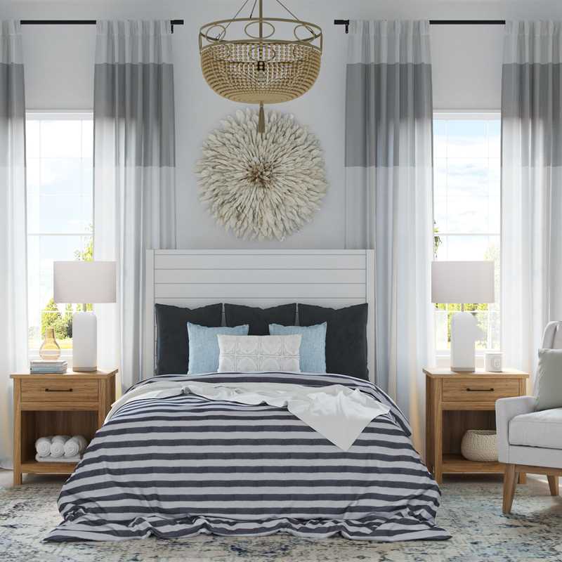 Coastal, Farmhouse Bedroom Design by Havenly Interior Designer Amanda