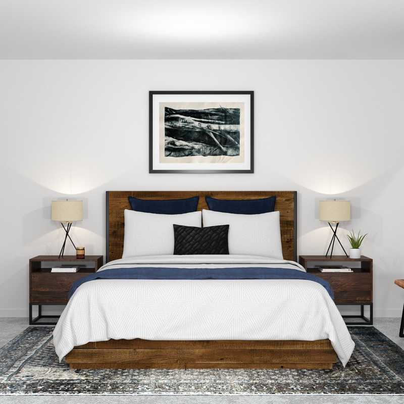 Industrial, Rustic Bedroom Design by Havenly Interior Designer Kelly