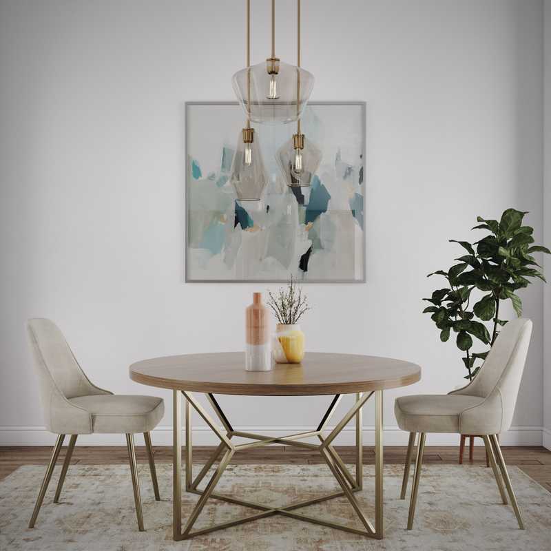 Modern, Bohemian, Scandinavian Dining Room Design by Havenly Interior Designer Vana