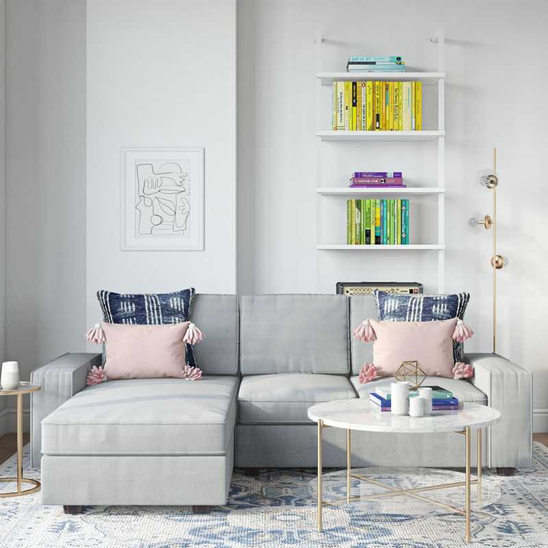 Eclectic, Bohemian Living Room Design by Havenly Interior Designer Brooke