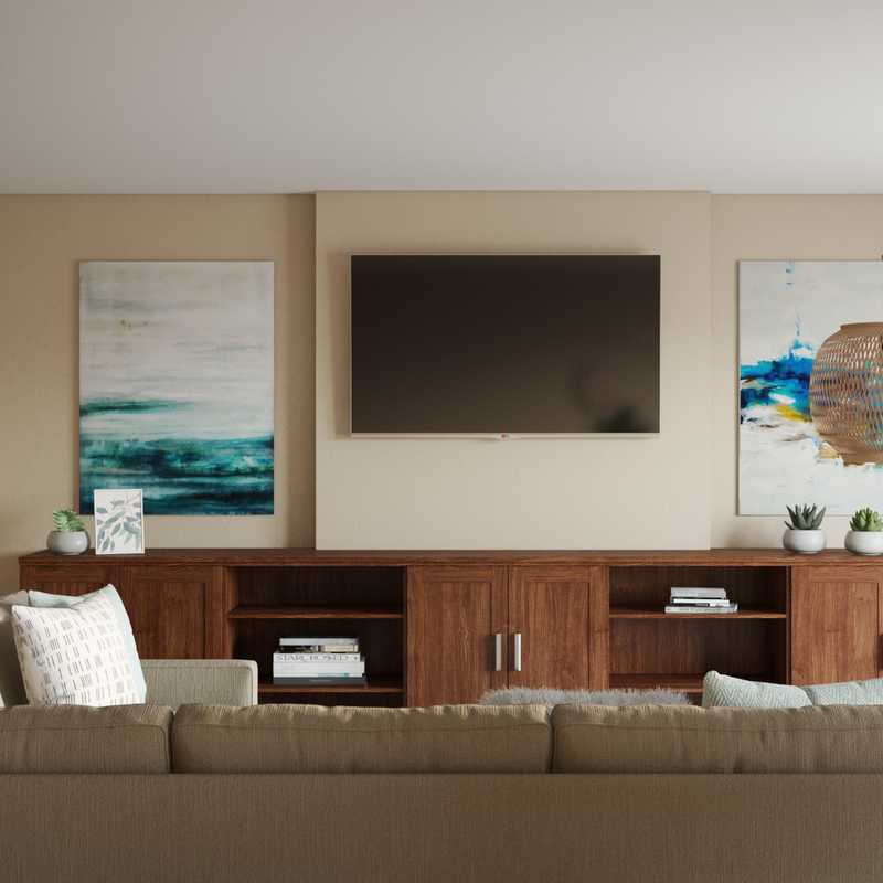 Coastal Living Room Design by Havenly Interior Designer Junya