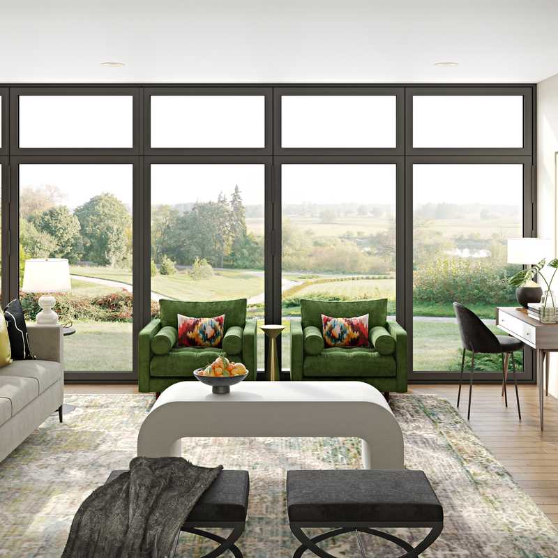 Contemporary, Modern, Glam Living Room Design by Havenly Interior Designer Dani