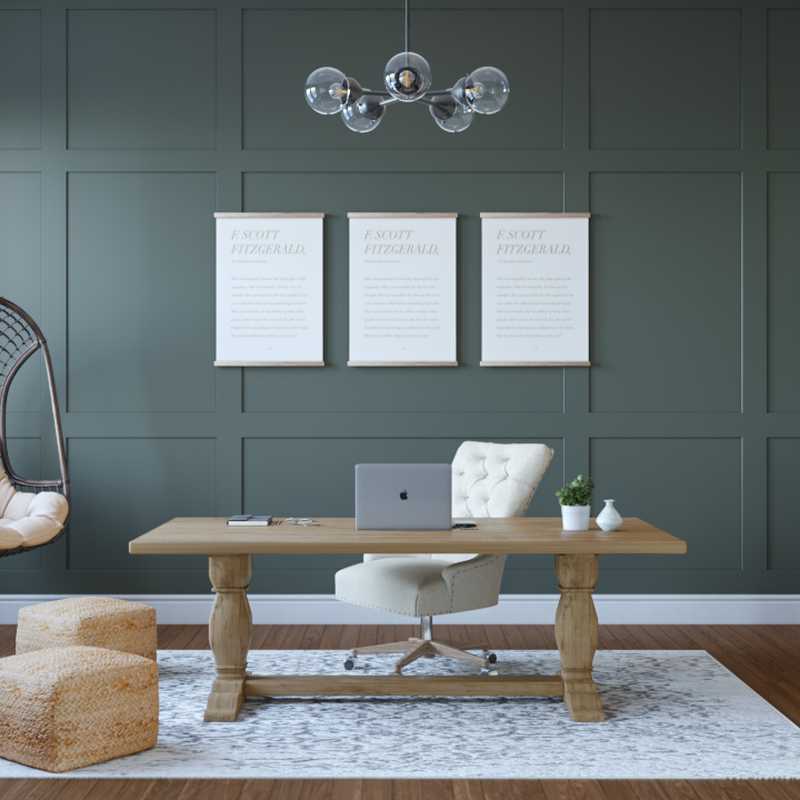 Minimal, Scandinavian Office Design by Havenly Interior Designer Samantha