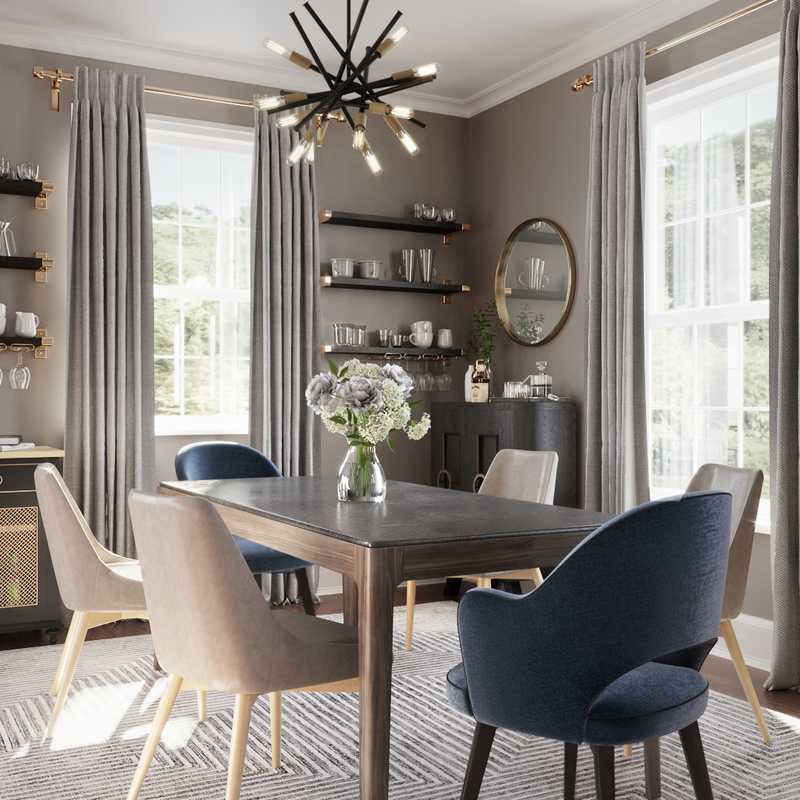 Contemporary, Modern Dining Room Design by Havenly Interior Designer Samantha
