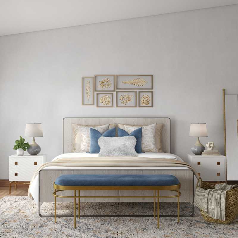 Contemporary, Glam, Minimal Bedroom Design by Havenly Interior Designer Maria