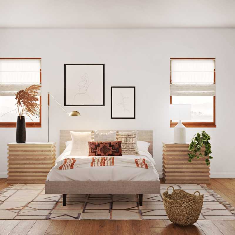 Bohemian, Rustic Bedroom Design by Havenly Interior Designer Wendy