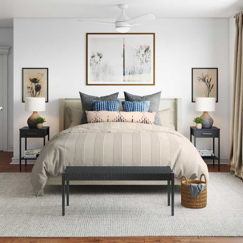 Classic, Eclectic, Bohemian Bedroom Design by Havenly Interior Designer Lauren