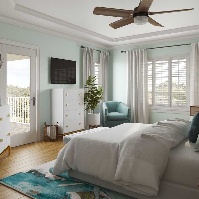 Contemporary, Bohemian, Coastal Bedroom Design by Havenly Interior Designer Paige