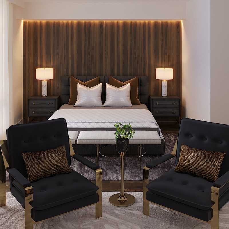 Contemporary, Glam Bedroom Design by Havenly Interior Designer Amy