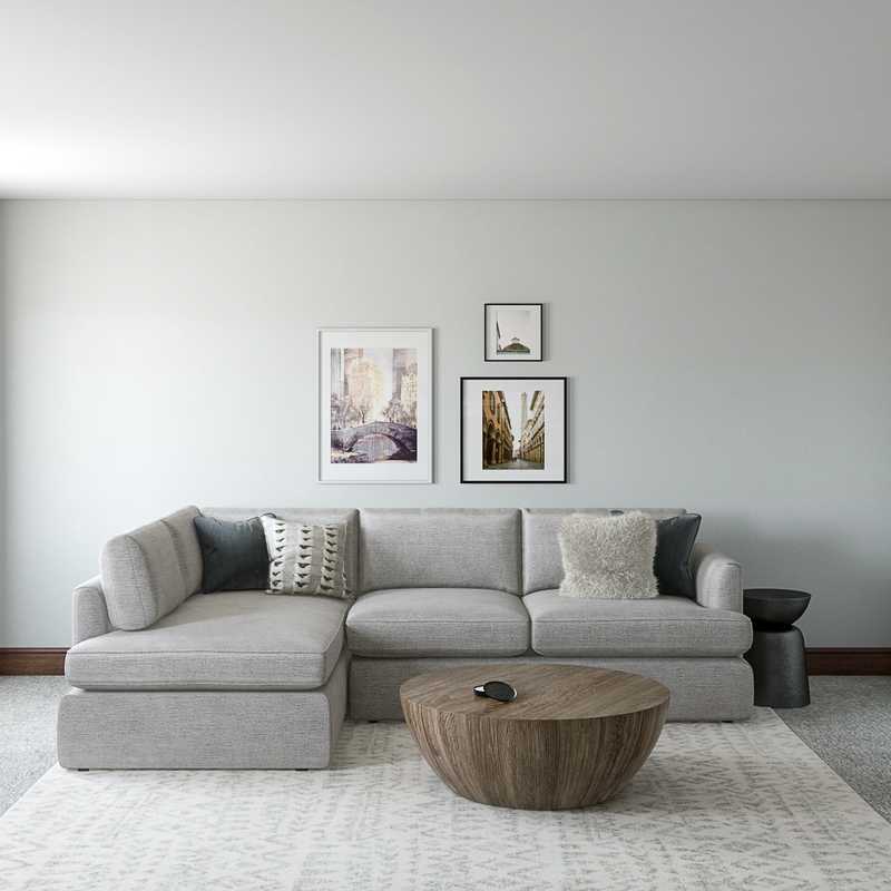 Modern, Minimal Living Room Design by Havenly Interior Designer Marsha