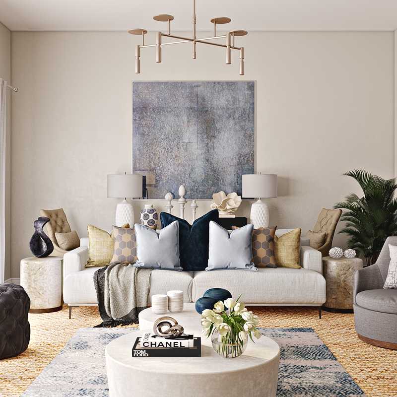 Contemporary, Transitional Living Room Design by Havenly Interior Designer Melisa